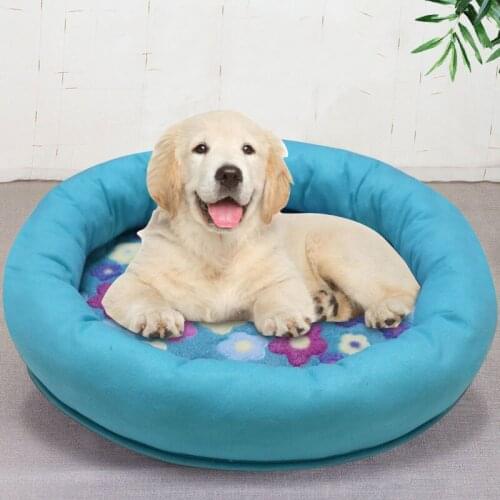 2021 Hot Round Dogs Nest Coral Plush Dog Bed Cheap And Comfortable Pet Pad Cats Nest Cat Bed Pet Bed