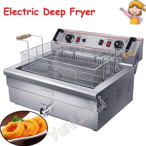 20L Electric Fryer Commercial Single-tank Fryer Commercial French Fries Frying Machine EF-201S