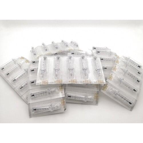 50pcs Disposable 0.3ML Syringe Ampoule head for hyaluron gun Hyaluronic Acid Pen High Pressure wrinkle removal water syringe