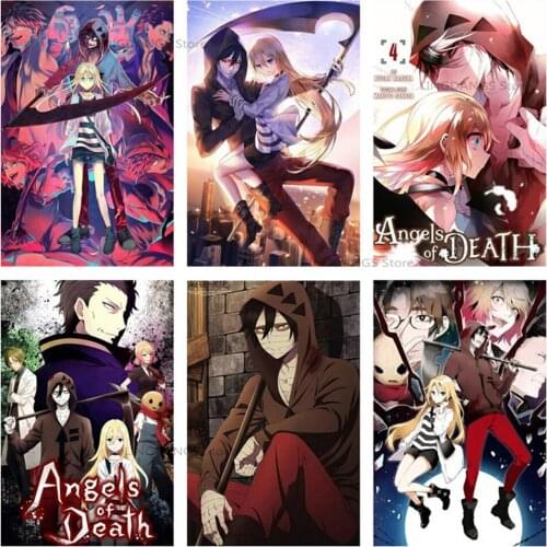 5d Diy Diamond Painting Japanese Angel Of Death Poster Anime Cartoon Diamond Mosaic Embroidery Cross Stitch Kits Home Decor Gift