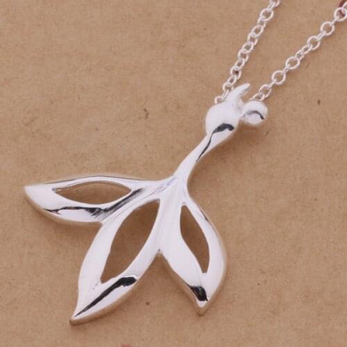 AN362 Hot sterling Necklace fashion jewelry pendant trefoil /gpwaphda auiajlpa silver color