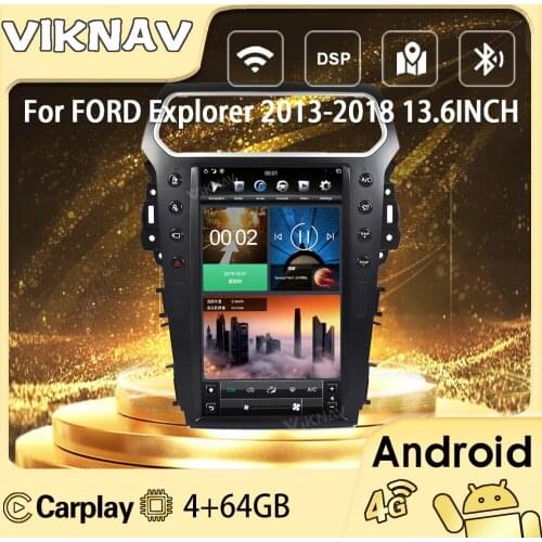 2din Android car Radio Car GPS navigation For FORD Explorer 2013-2018 Multimedia DVD Player System vertical screen 64GB