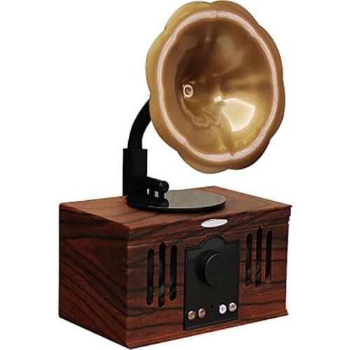 AS80 Wood Retro Wireless Bluetooth Speaker Classic Handsfree AUX Input TF Card Music Player Tabletop Speaker