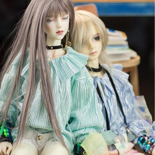 D03-P425 children toy BJD DD SD MSD 1/6 1/4 1/3 dolls clothes pink green Ruffle shirt 1pcs