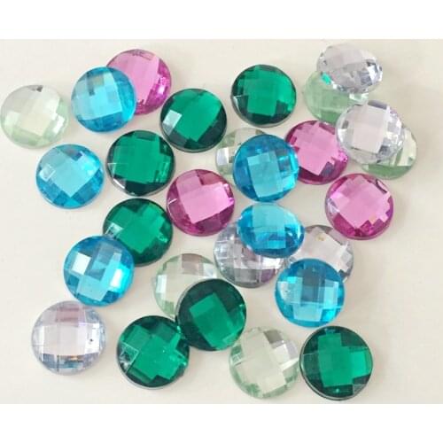 DIY100pcs10mm flat acrylic drill stick bag clothing shoe accessories wedding decorationResin drill-E57