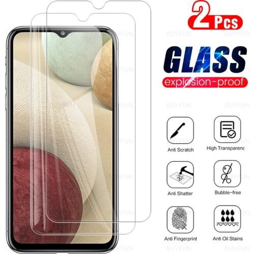 For Sansung A 12 Case 2PCS Tempered Glass Screen Protector Cases for Samsung Galaxy A 02 S 32 42 A02S A02 A12 A32 A42 Cover Film