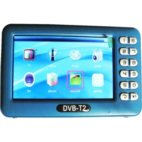 DVB T2 DVB T dvbt2 dvbt Mini TV Receiver With Antenna 4.3 inch LCD Screen TV Player Box for DVB-T2/DVB-T/FM Support TF Card