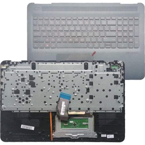 NEW Palmrest& US Keyboard With Red Backlight&Touchpad For HP OMEN 2nd 15-AX TPN-Q173 Laptop 859735-001