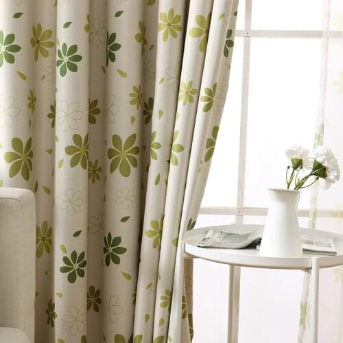 Finished Curtain Fabric For Living Room And Bedroom Pastoral Blackout Curtains Window Curtain Ready-Made Curtains