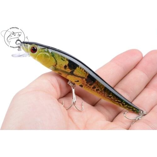 1Pcs 10cm/10g Artificial Trolling Minnow Wobbler Sea Fishing Bait Lures Crankbait Pesca Jerkbait With Hook For Lake River