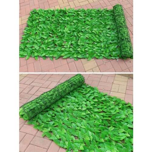 50x100cm Artificial Leaf Fence Privacy Panels Topiary Hedge Plant UV Protection Privacy Screen Garden Fence Backyard Home Decor