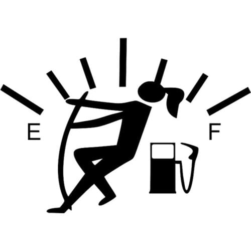 Small Town For Women High Gas Consumption Decal Fuel Gage Empty Stickers Funny Vinyl JDM Car Stickers Car Styling Car Stickers