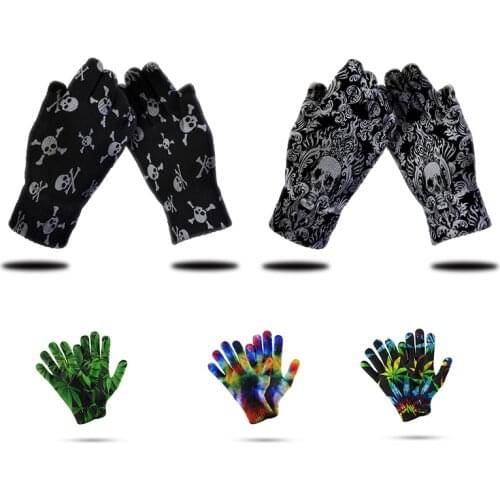 Fashion Skull Mittens Touch Screen Gloves Ladies Unisex Spring/winter Outdoor Riding Compressed Gloves Fall Leisure Gloves