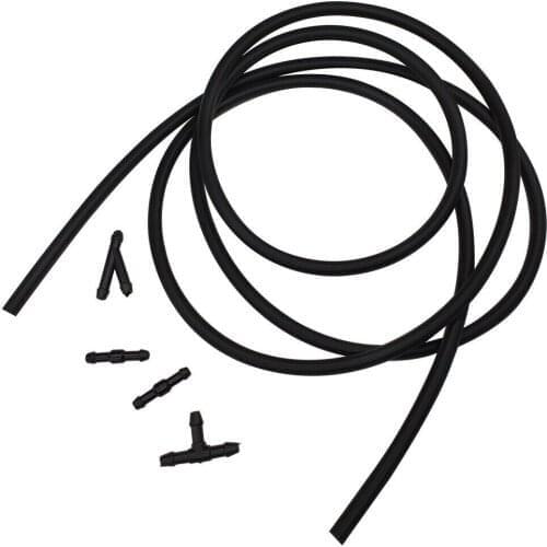 New Arrivals 5pcs / Set 2M Universal Rubber Car Windshield Washer Nozzles Fluid Hose Water Pipe Connectors Tools Auto Parts