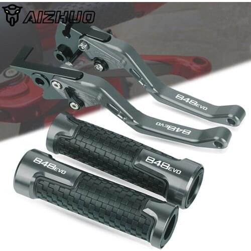 Motorcycle FOR DUCATI 848 EVO 2007-2013 2012 2011 2010 CNC Aluminum Brake Clutch Levers Handlebar Handle Hand Grips Accessories