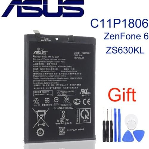 Original ASUS C11P1806 Battery For ASUS ZenFone6 ZS630KL 4580mAh + Free Tools