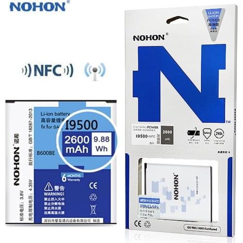 Original NOHON B600BE NFC Battery For Samsung Galaxy S4 i9505 i9500 i9502 i9295 GT-I9500 S 4 Active Grand 2 G7105 G7102 In Stock