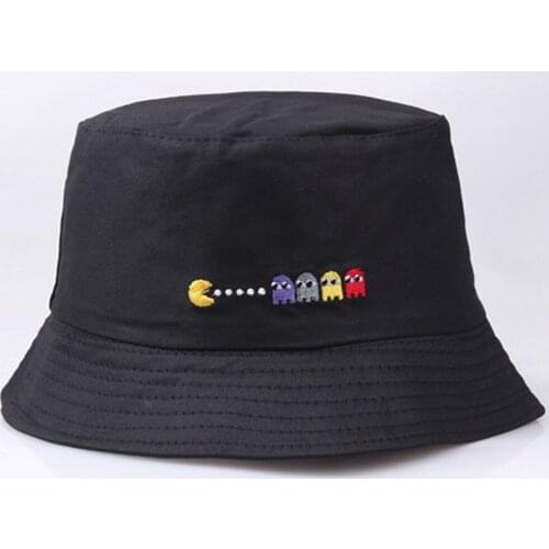 New Summer Sun Hats For Womens Mens Panama Collapsible Bucket Hat Peas Print Design Flat Sun Visor Fishing Fisherman Bob Caps