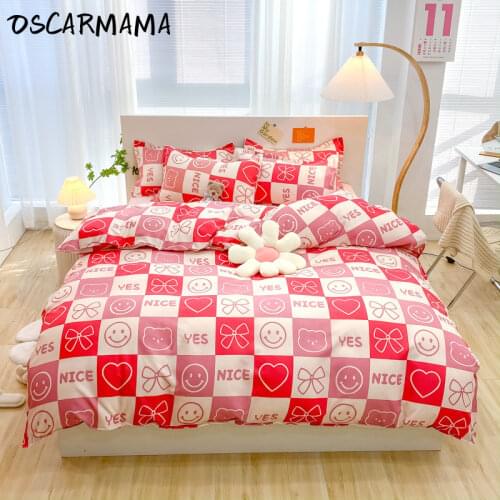 Picnic Plaid Pink Green Mint Yellow Black Beige King Double Size Duvet Cover 200x230 Sheets Bedding Set Bed Linen Calico 180x200