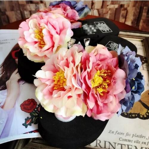 2017 slippers massage flip flops Casual Women Sandals Summer big flower slippers Lady Fashion home shoes Beach Shoes Flip flops