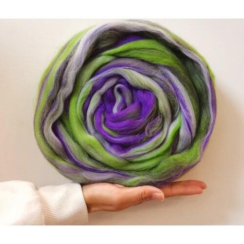 Wool Blended Wool Roving 50g Merino Mixed Hand Dyed Wool Top Art Needle and Wet Felting Supplies Needle Felting Diy Wool (NO.11)