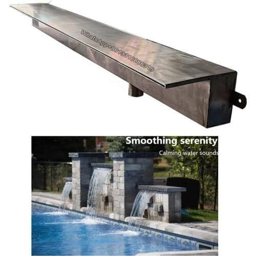Discounted swimming pool spa equipment stainless steel fountains waterfall wall mounted Outdoor Pond water spillway fountain