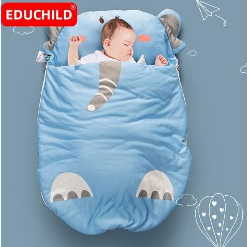 Educhild Baby Sleeping Bags Infant Cartoon Animals Sleeping Sack Toddler Anti-kick Sleepsack 0-3 Years Old Swaddle Baby Bedding