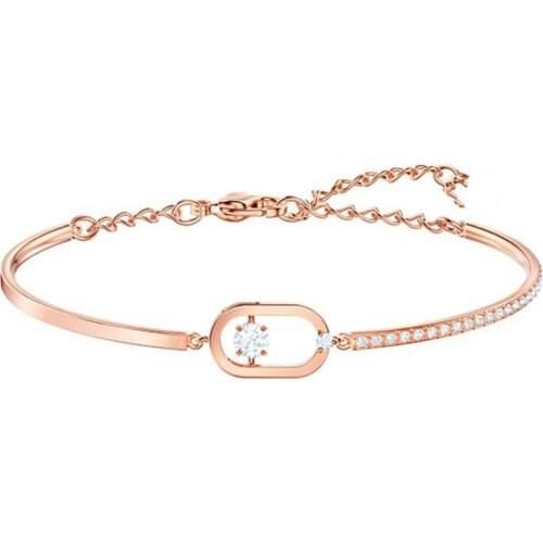 Fine Real Heart Charm White Rose Gold Colour Trendy Bracelet For Female Beckoning Jump Brilliance Women Fashion Bohemian
