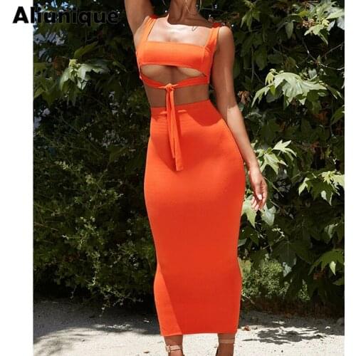 Aliunique New Sexy Halter Dress for Women 2021 Summer Fashion Design Backless Elegant Party Outfits Sexy Club Lace Up Dress