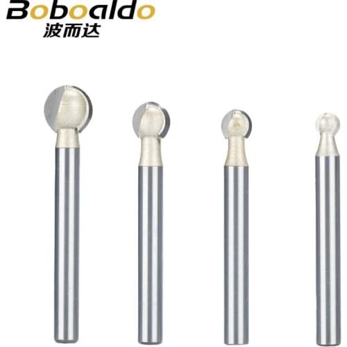 1pc 3mm 6mm Shank round carving bit making mould CNC bits for wood CNC woodworking round 3D engraving knife