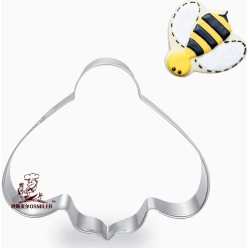 1pcs Cookware galletas Baking Tool Bee Stainless Steel Cookie Cutter Biscuit Mould Fondant Cake Decor Pastry Shop Chocolate Mold