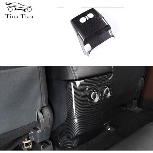 1 pieces Fit For Mitsubishi PAJERO Auto parts Carbon fiber color Rear Air Vent Cover