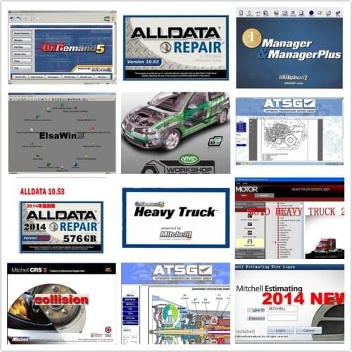 2021 auto repair software Alldata10.53 mit..ell on de..nd 2015+AutoData+All data+ElsaWin+Vivid 1000GB HDD usb3.0 for Car/Trucks