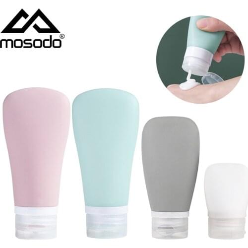 Mosodo 3Pcs Silica Gel Sub Bottling Portable Cosmetic Storage Bottle Travel Shampoo Bottle Set Emulsion Silica Gel Bottle