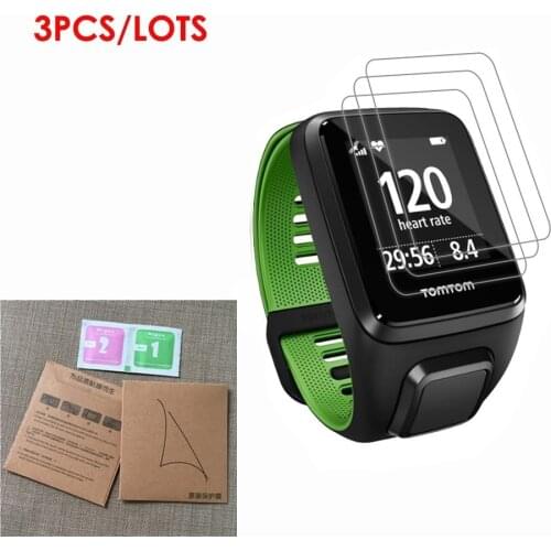 3Pack For TomTom Runner 3 GPS 7H Explosion-proof Screen Protector Guard Shield Cover Skin Smartwatch Film for Tomtom Runner 2