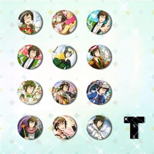 58MM IDOLiSH7 RYUNOSUKE IORI Yotsuba Tamaki Icons on The Backpack Pin Brooch Badges