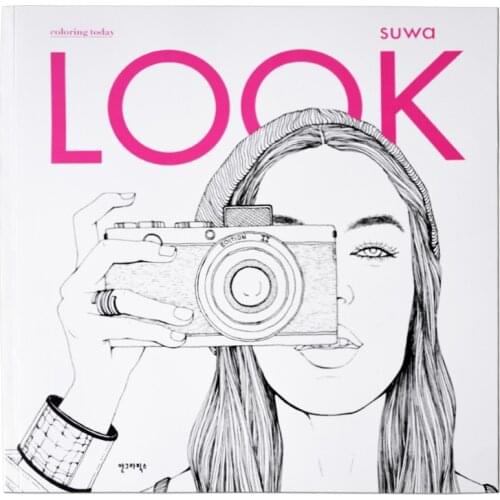 96 Pages Fashion Look Coloring Books for Children Adult Relieve Stress Graffiti Painting Drawing Book Art Colouring Book-AJ