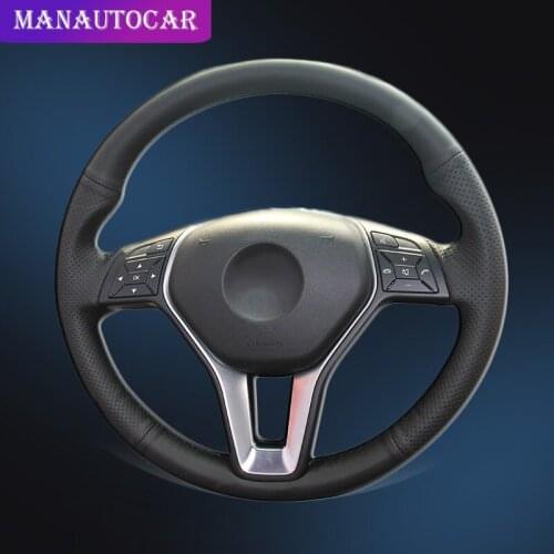 Car Braid On The Steering Wheel Cover for Mercedes-Benz A-Class 2013-2015 B-Class 2011-2014 CLA-Class 2013 2014 Auto Wheel Cover