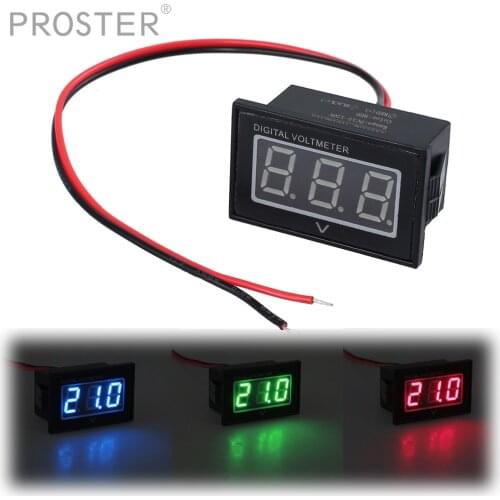 Proster 48V for Golf Cart Digital Volt Meter Battery Gauge Club Car LCD Digital Voltmeter 15-120Volt Blue/Green/Red