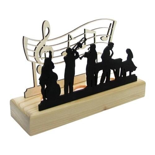 Didideko Wood Tealight Candle Holder Jazz