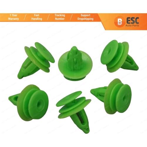 ESC ECF5047 10 Pieces Door Trim Panel Retainer 0089880978 Green for Mercedes