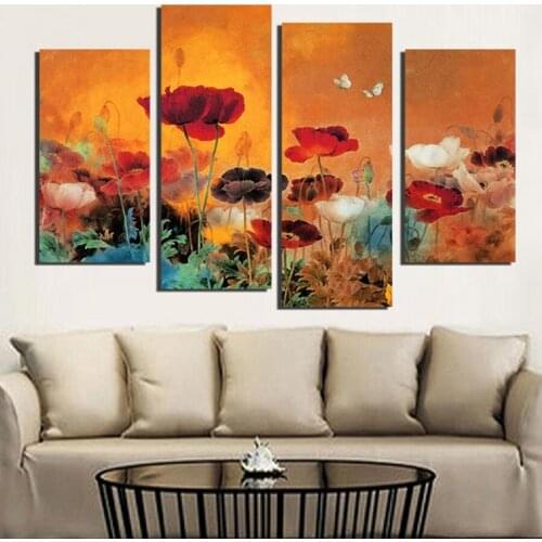 Fantasy,abstract flower,5d diamond embroidery,diy Diamond painting 4pcs,Rhinestone home Decoration needlework stickers,almaznaya