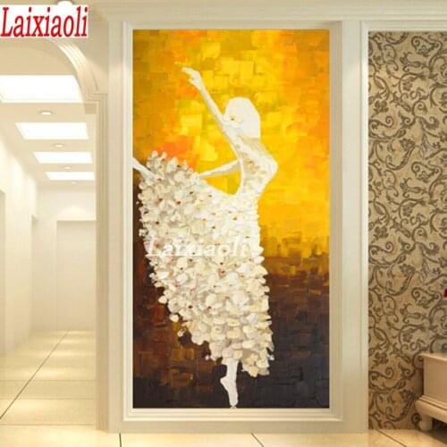 2020 round Diamond Painting dance girl Full square Rhinestone of Picture Diamond mosaic abstract art people Valentines Day gift