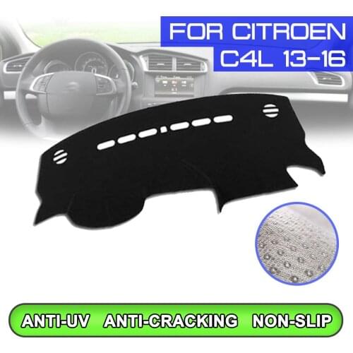 Car Dashboard Mat Anti-dirty Non-slip Dash Cover Mat UV Protection Shade for Citroen C4L 2013 2014 2015 2016