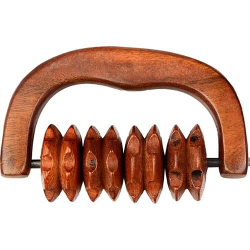 Handheld Leg Massager Muscle Relaxer Multi-Purpose Fitness Massage Roller Handheld Wooden Rolling Massager Body Relaxer For Home