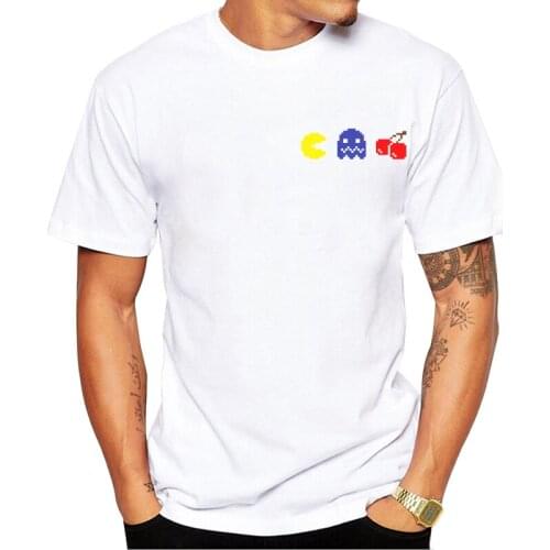 TEEHUB Hipster Old Games In Heart Men T-Shirt Fashion Game Elements Printed Tee Short Sleeve Casual Tshirts Funny Tee