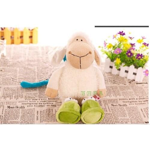 Stuffed toy large 50cm cute white sheep with long hat plush toy soft doll birthday gift w2432