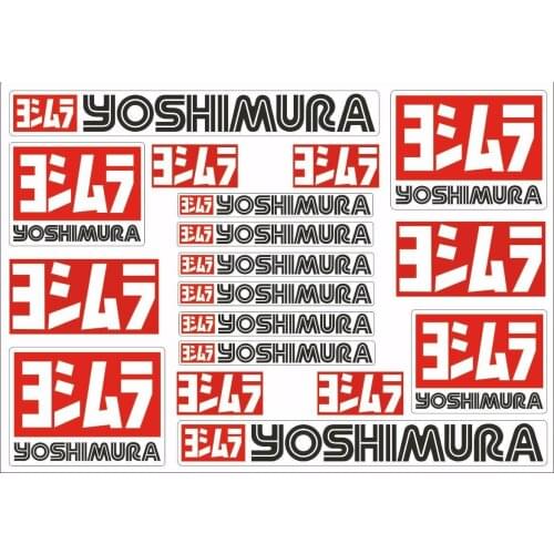 Yoshimura Decals Stickers for Exhaust Graphic Set Vinyl Adhesive 18 Pcs