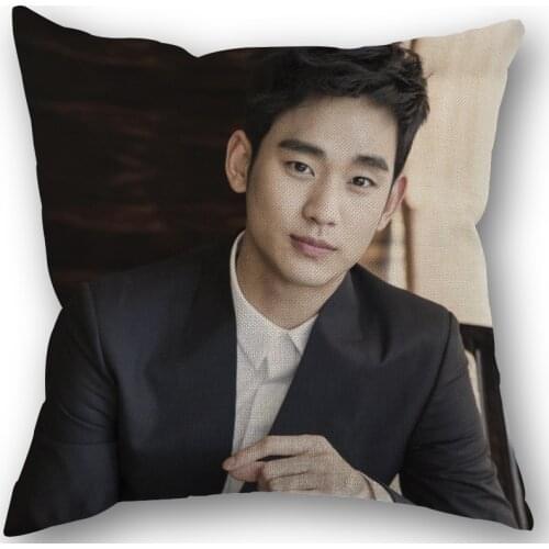 Kim Soo Hyun Cushion Pillow Tent,Office,Home Cotton Linen Zippered Pillowcase Family Home Accessories Customizable One Side