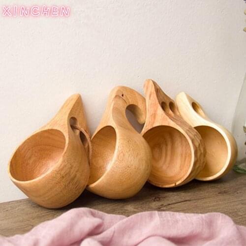2020 New Coffee Cup Natural Jujube Wood Tea Cup With Handgrip Milk Travel Wine Beer Cups For Home Bar Kitchen Gadgets